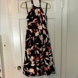 NWT Shoshanna Midnight Alegria Midi Halter Dress